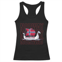 Norwegian Viking Ship Flag Boat Norway Heritage Racerback Tank Top