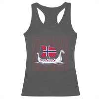 Norwegian Viking Ship Flag Boat Norway Heritage Racerback Tank Top