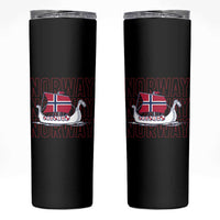 Norwegian Viking Ship Flag Boat Norway Heritage Skinny Tumbler