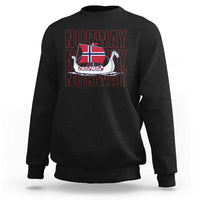 Norwegian Viking Ship Flag Boat Norway Heritage Sweatshirt