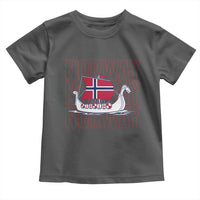 Norwegian Viking Ship Flag Boat Norway Heritage Toddler T Shirt