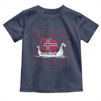 Norwegian Viking Ship Flag Boat Norway Heritage Toddler T Shirt