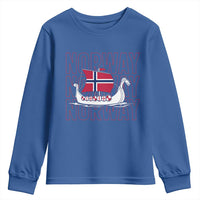 Norwegian Viking Ship Flag Boat Norway Heritage Youth Sweatshirt