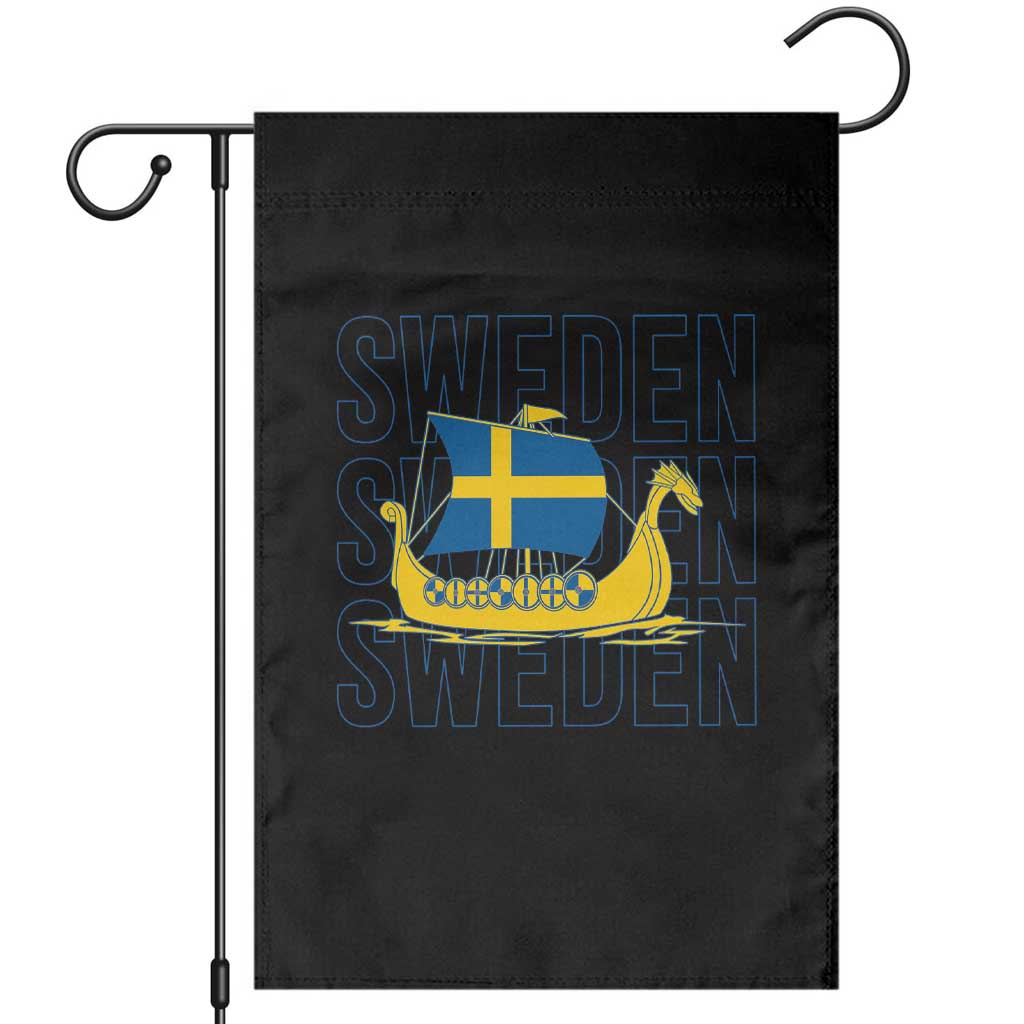 Swedish Viking Ship Sverige Sweden Flag Boat Viking Garden Flag