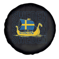 Swedish Viking Ship Sverige Sweden Flag Boat Viking Spare Tire Cover
