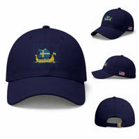 Swedish Viking Ship Sverige Sweden Flag Boat Viking Baseball Cap