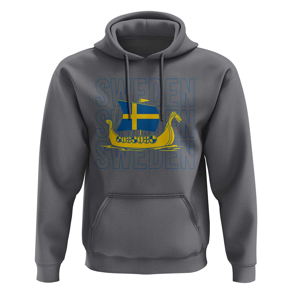 Swedish Viking Ship Sverige Sweden Flag Boat Viking Hoodie