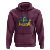Swedish Viking Ship Sverige Sweden Flag Boat Viking Hoodie