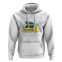 Swedish Viking Ship Sverige Sweden Flag Boat Viking Hoodie