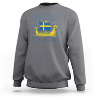 Swedish Viking Ship Sverige Sweden Flag Boat Viking Sweatshirt