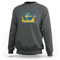 Swedish Viking Ship Sverige Sweden Flag Boat Viking Sweatshirt
