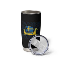 Swedish Viking Ship Sverige Sweden Flag Boat Viking Tumbler Cup