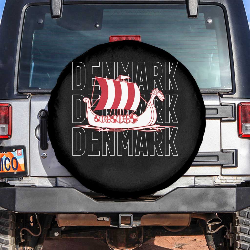 Denmark Flag Viking Ship Danes Danish Roots Dansk Denmark Spare Tire Cover
