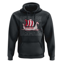 Denmark Flag Viking Ship Danes Danish Roots Dansk Denmark Hoodie