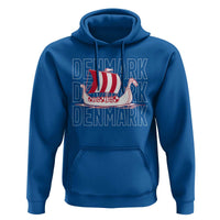 Denmark Flag Viking Ship Danes Danish Roots Dansk Denmark Hoodie