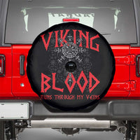 Viking Blood Runs Through My Veins Spare Tire Cover Compass Vegvisir Nordic Rune Celtic
