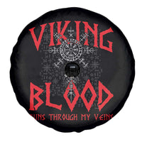 Viking Blood Runs Through My Veins Spare Tire Cover Compass Vegvisir Nordic Rune Celtic