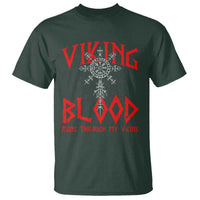 Viking Blood Runs Through My Veins T Shirt Compass Vegvisir Nordic Rune Celtic