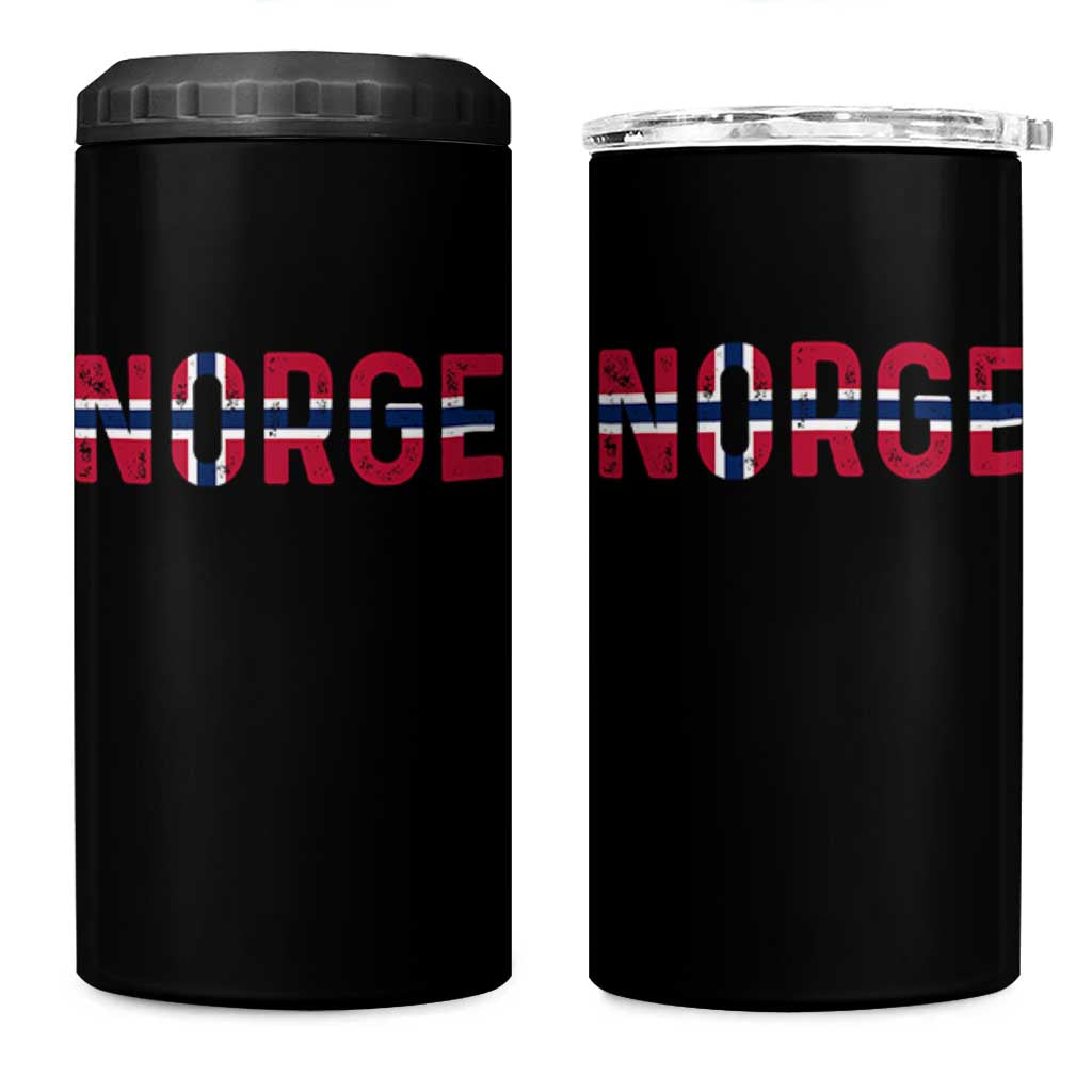 Norge Flag Norway 4 in 1 Can Cooler Tumbler Norwegian Home Love Family