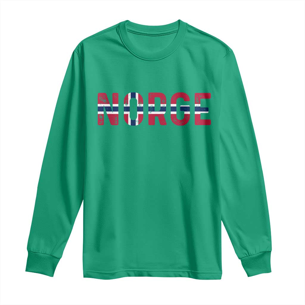 Norge Flag Norway Long Sleeve Shirt Norwegian Home Love Family