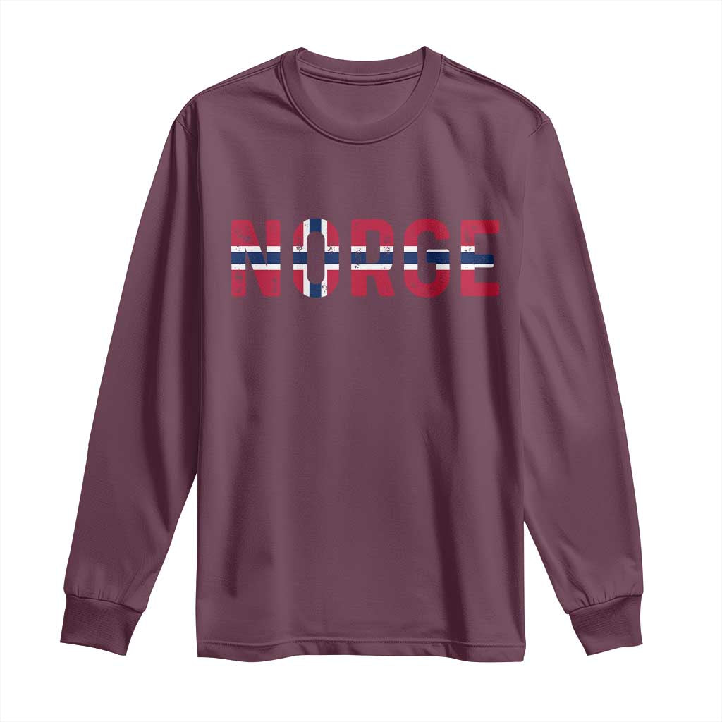 Norge Flag Norway Long Sleeve Shirt Norwegian Home Love Family