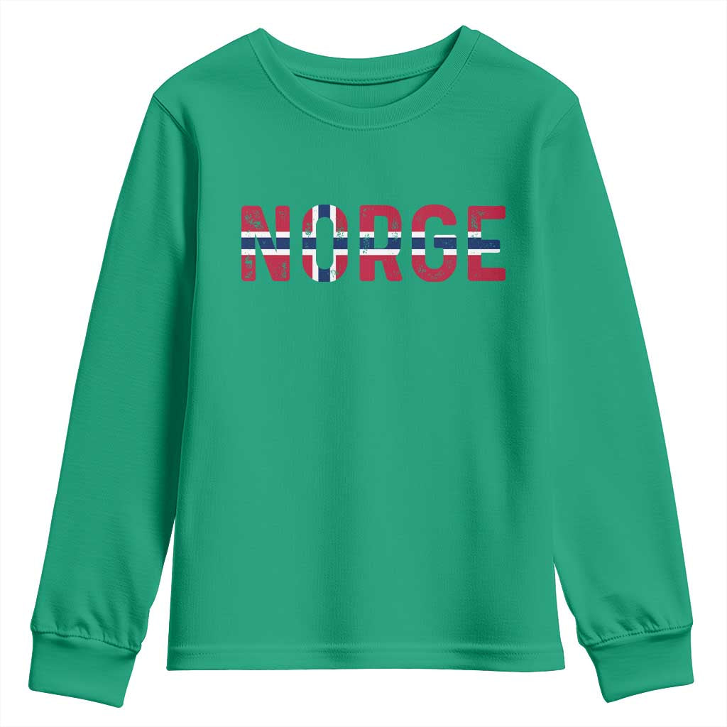 Norge Flag Norway Youth Sweatshirt Norwegian Home Love Family
