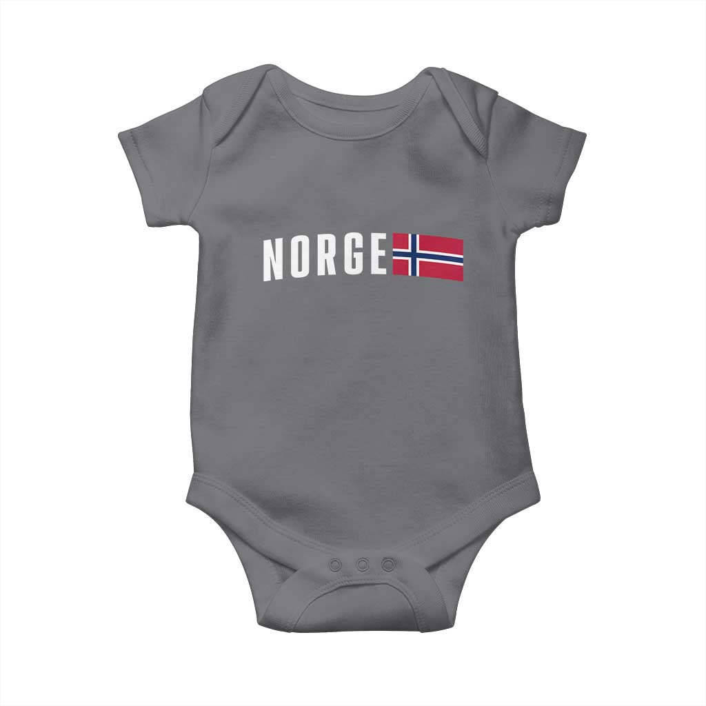 Norway Norge Norwegian Flag Graphic Baby Onesie