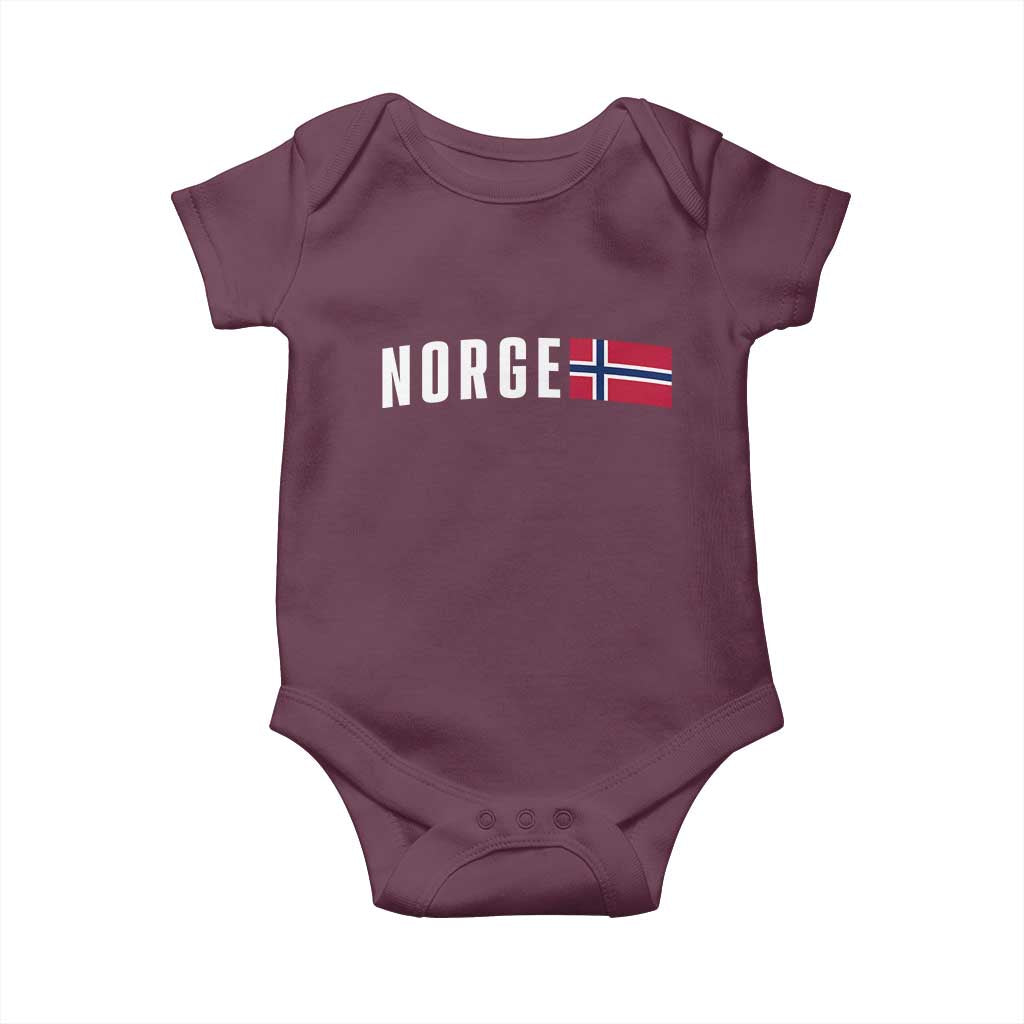 Norway Norge Norwegian Flag Graphic Baby Onesie