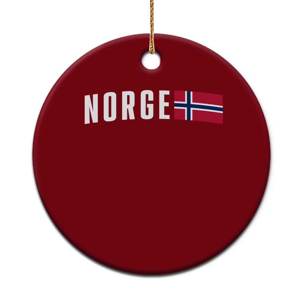 Norway Norge Norwegian Flag Graphic Ceramic Ornament