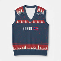 Norway Norge Norwegian Flag Graphic V-Neck Knit Sweater Vest