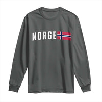 Norway Norge Norwegian Flag Graphic Long Sleeve Shirt