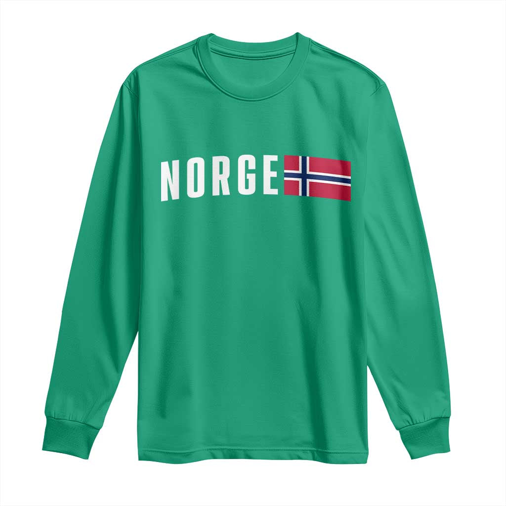 Norway Norge Norwegian Flag Graphic Long Sleeve Shirt