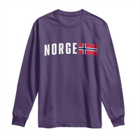 Norway Norge Norwegian Flag Graphic Long Sleeve Shirt