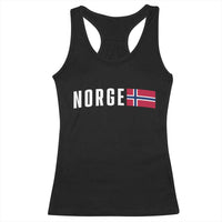Norway Norge Norwegian Flag Graphic Racerback Tank Top