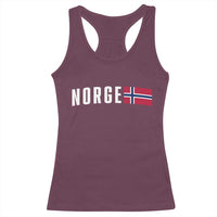Norway Norge Norwegian Flag Graphic Racerback Tank Top