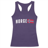 Norway Norge Norwegian Flag Graphic Racerback Tank Top