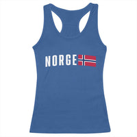 Norway Norge Norwegian Flag Graphic Racerback Tank Top