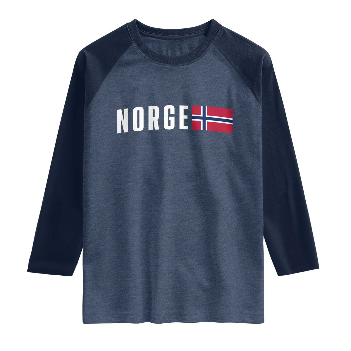 Norway Norge Norwegian Flag Graphic Raglan Shirt