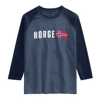 Norway Norge Norwegian Flag Graphic Raglan Shirt