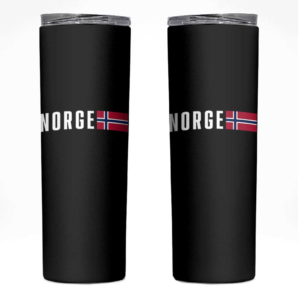 Norway Norge Norwegian Flag Graphic Skinny Tumbler