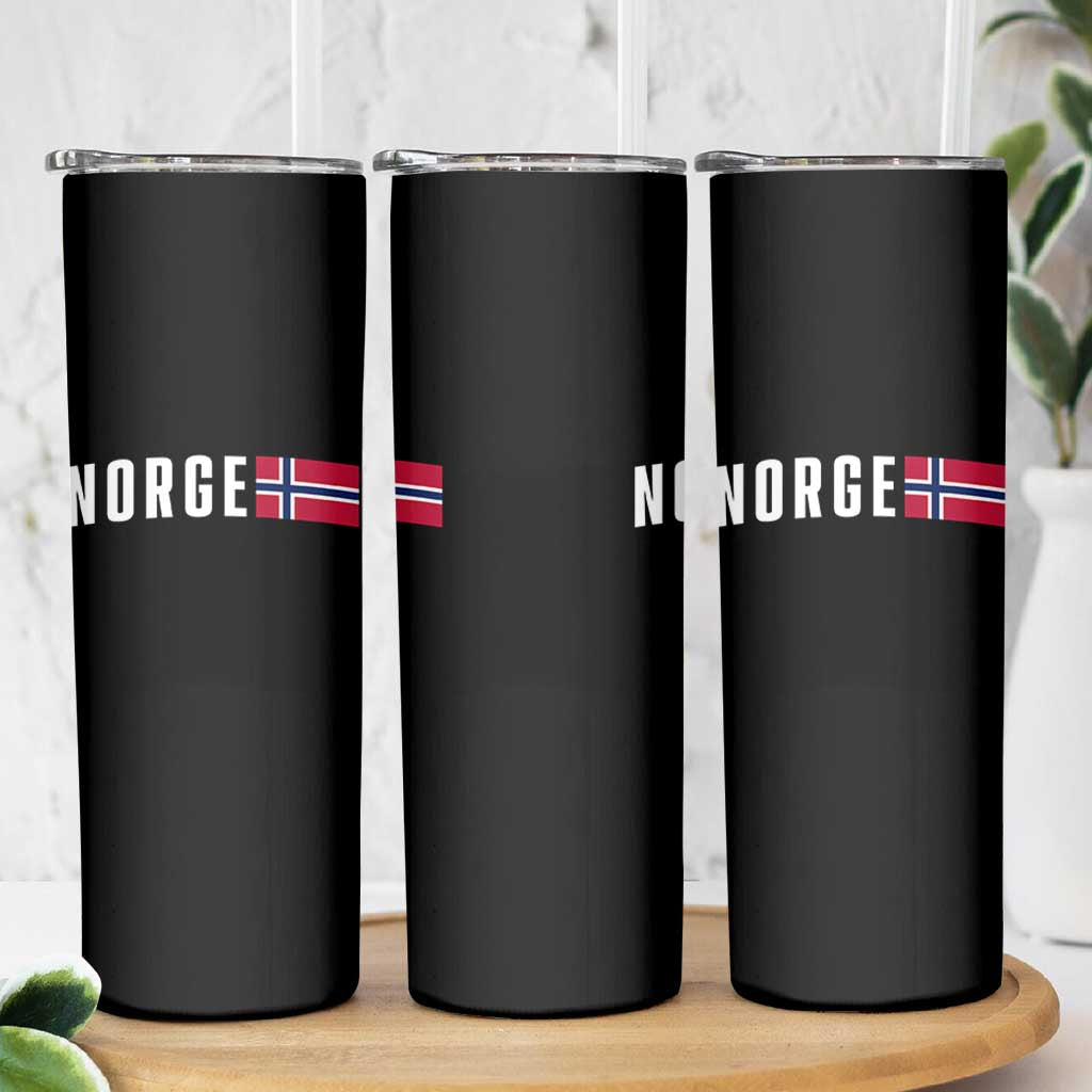 Norway Norge Norwegian Flag Graphic Skinny Tumbler
