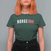 Norway Norge Norwegian Flag Graphic T Shirt For Women