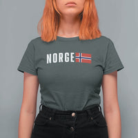Norway Norge Norwegian Flag Graphic T Shirt For Women