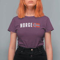 Norway Norge Norwegian Flag Graphic T Shirt For Women