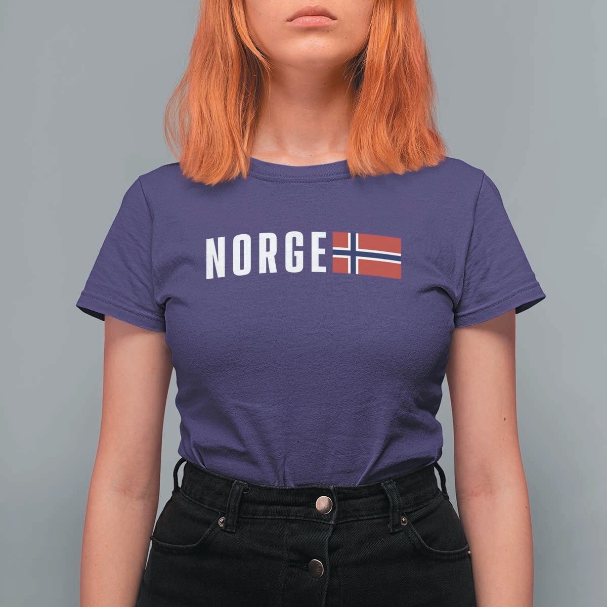Norway Norge Norwegian Flag Graphic T Shirt For Women