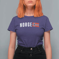 Norway Norge Norwegian Flag Graphic T Shirt For Women