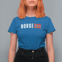 Norway Norge Norwegian Flag Graphic T Shirt For Women