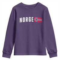 Norway Norge Norwegian Flag Graphic Youth Sweatshirt