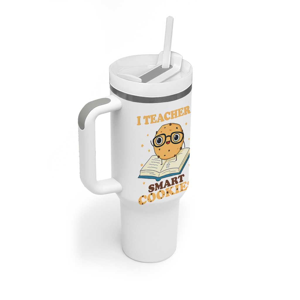 I Teach Smart Cookies Tumbler With Handle Funny Teacher - Wonder Print Shop