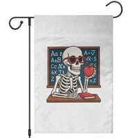 I Will Just Wait Until It Is Quite Garden Flag Funny Skeleton Teacher - Wonder Print Shop